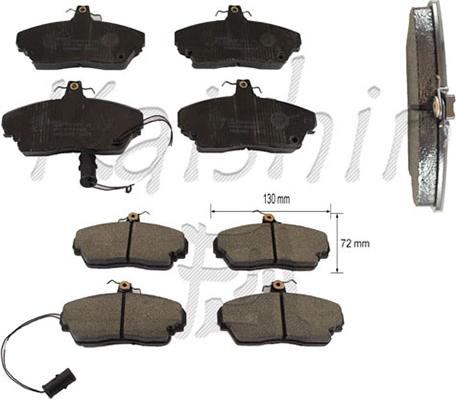 Kaishin D5273 - Brake Pad Set, disc brake autospares.lv