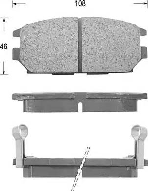 Kaishin D6049 - Brake Pad Set, disc brake autospares.lv