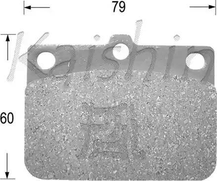 Kaishin D6000 - Brake Pad Set, disc brake autospares.lv