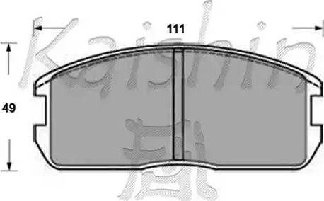 Kaishin D6010 - Brake Pad Set, disc brake autospares.lv