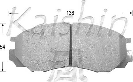 Kaishin D6081 - Brake Pad Set, disc brake autospares.lv