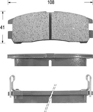 Kaishin D6024 - Brake Pad Set, disc brake autospares.lv