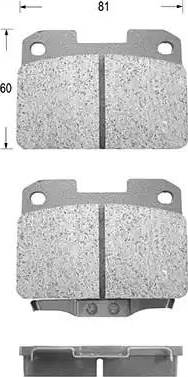 Kaishin D6073 - Brake Pad Set, disc brake autospares.lv