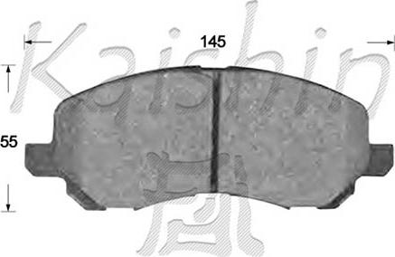 Kaishin D6108 - Brake Pad Set, disc brake autospares.lv