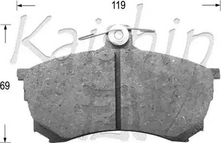 Kaishin D6102 - Brake Pad Set, disc brake autospares.lv