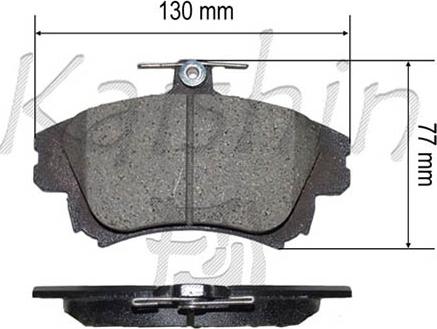 Kaishin D6126 - Brake Pad Set, disc brake autospares.lv