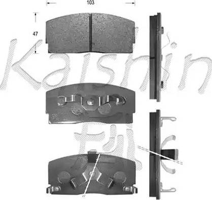 Kaishin D0008 - Brake Pad Set, disc brake autospares.lv