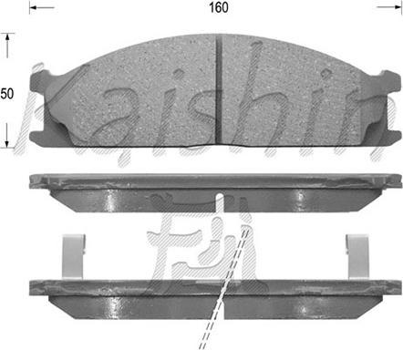 Kaishin D1063 - Brake Pad Set, disc brake autospares.lv