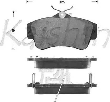 Kaishin D10045 - Brake Pad Set, disc brake autospares.lv