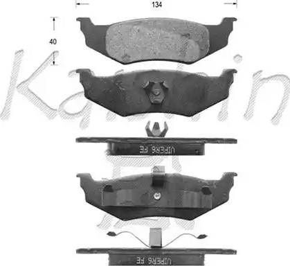 Kaishin D10046 - Brake Pad Set, disc brake autospares.lv