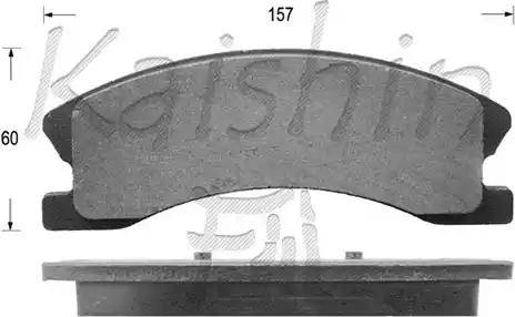 Kaishin D10065 - Brake Pad Set, disc brake autospares.lv