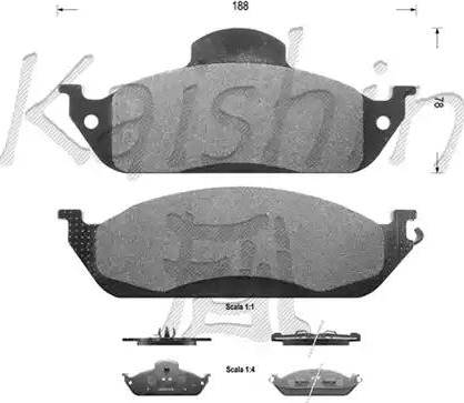 Kaishin D10031 - Brake Pad Set, disc brake autospares.lv