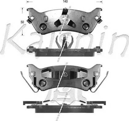 Kaishin D10032 - Brake Pad Set, disc brake autospares.lv