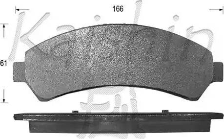 Kaishin D10023 - Brake Pad Set, disc brake autospares.lv