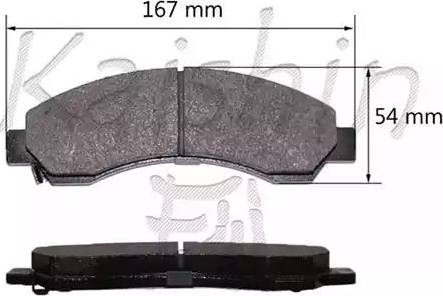 Kaishin D10195 - Brake Pad Set, disc brake autospares.lv