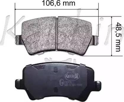 Kaishin D10191 - Brake Pad Set, disc brake autospares.lv