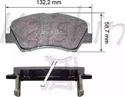 Kaishin D10192 - Brake Pad Set, disc brake autospares.lv