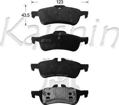 Kaishin D10150 - Brake Pad Set, disc brake autospares.lv