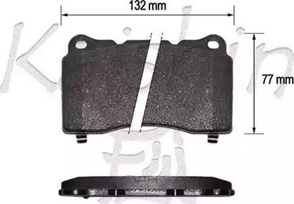 Kaishin D10158 - Brake Pad Set, disc brake autospares.lv