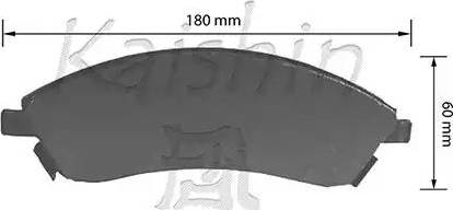 Kaishin D10163 - Brake Pad Set, disc brake autospares.lv