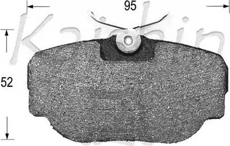 Kaishin D10106 - Brake Pad Set, disc brake autospares.lv