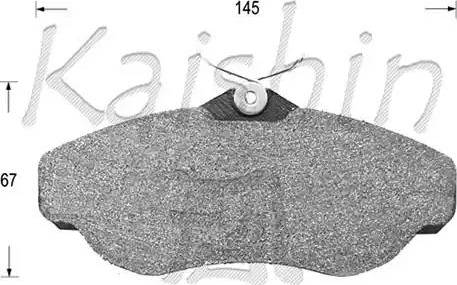 Kaishin D10101 - Brake Pad Set, disc brake autospares.lv