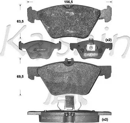 Kaishin D10110 - Brake Pad Set, disc brake autospares.lv