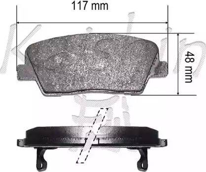 Kaishin D10184 - Brake Pad Set, disc brake autospares.lv