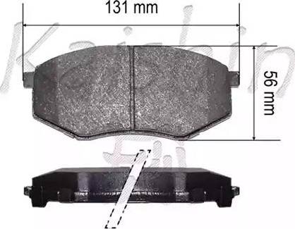 Kaishin D10185 - Brake Pad Set, disc brake autospares.lv