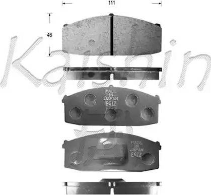 Kaishin D1013 - Brake Pad Set, disc brake autospares.lv