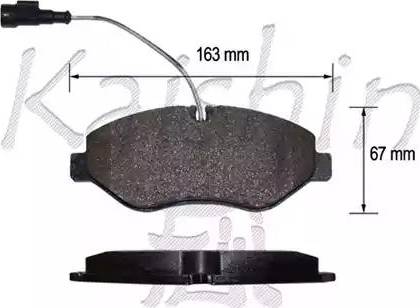 Kaishin D10175 - Brake Pad Set, disc brake autospares.lv