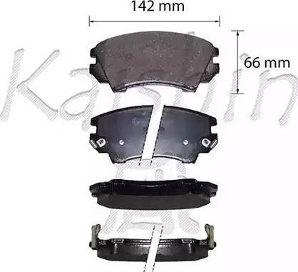 Kaishin D10206 - Brake Pad Set, disc brake autospares.lv