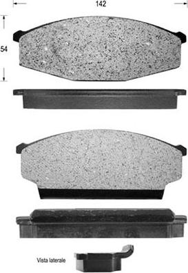 Kaishin D1020 - Brake Pad Set, disc brake autospares.lv