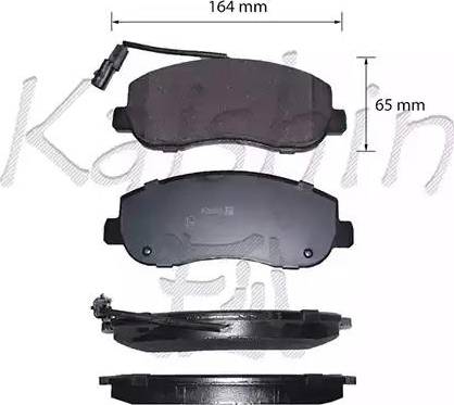 Kaishin D10214 - Brake Pad Set, disc brake autospares.lv