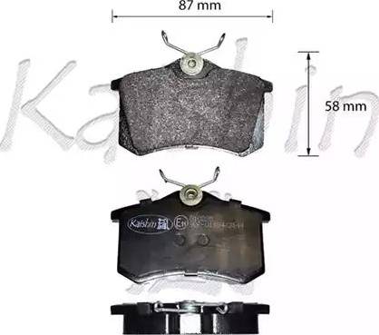 Kaishin D10225 - Brake Pad Set, disc brake autospares.lv