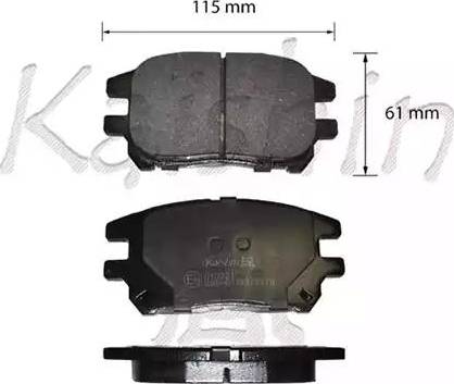 Kaishin D10221 - Brake Pad Set, disc brake autospares.lv