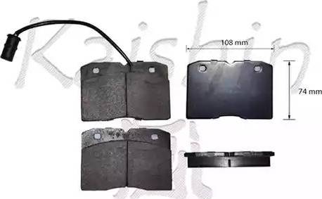 Kaishin D10222 - Brake Pad Set, disc brake autospares.lv