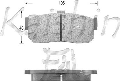 Kaishin D1148 - Brake Pad Set, disc brake autospares.lv