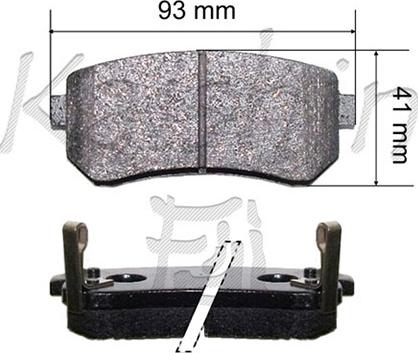 Kaishin D11195 - Brake Pad Set, disc brake autospares.lv