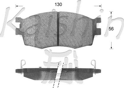 Kaishin D11192 - Brake Pad Set, disc brake autospares.lv