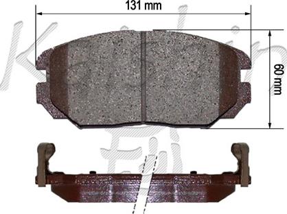 Kaishin D11183 - Brake Pad Set, disc brake autospares.lv