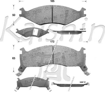 Kaishin D11178 - Brake Pad Set, disc brake autospares.lv