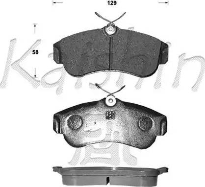 Kaishin D1180 - Brake Pad Set, disc brake autospares.lv