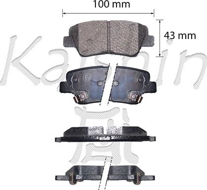 Kaishin D11297 - Brake Pad Set, disc brake autospares.lv