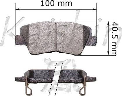 Kaishin D11266 - Brake Pad Set, disc brake autospares.lv