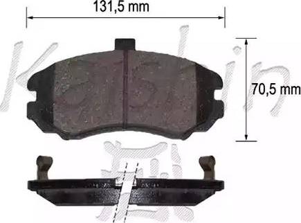 Kaishin D11224 - Brake Pad Set, disc brake autospares.lv