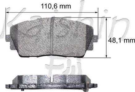 Kaishin D11274 - Brake Pad Set, disc brake autospares.lv