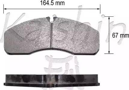 Kaishin D1290 - Brake Pad Set, disc brake autospares.lv