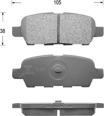 Kaishin D1244 - Brake Pad Set, disc brake autospares.lv