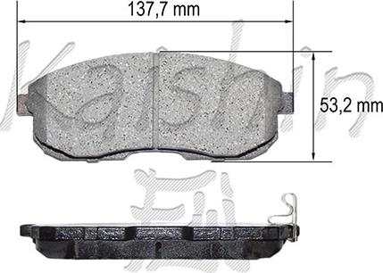 Kaishin D1241 - Brake Pad Set, disc brake autospares.lv